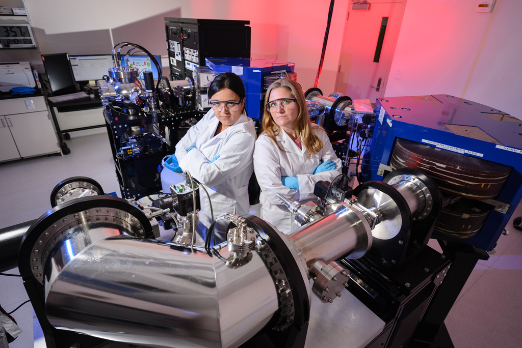 Technicians posing in a lab