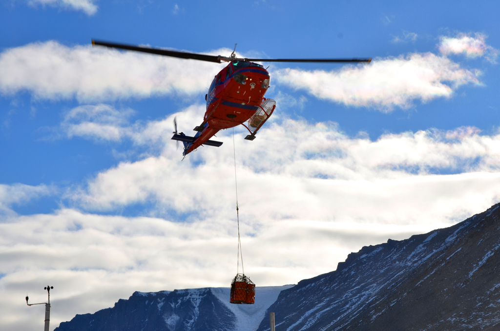 AFTAC helicopter in the arctic